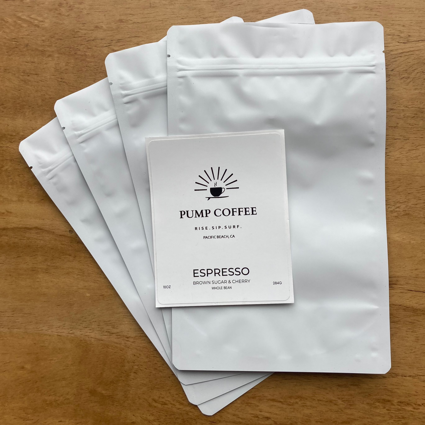 Pump Coffee Espresso Blend Empty Bags