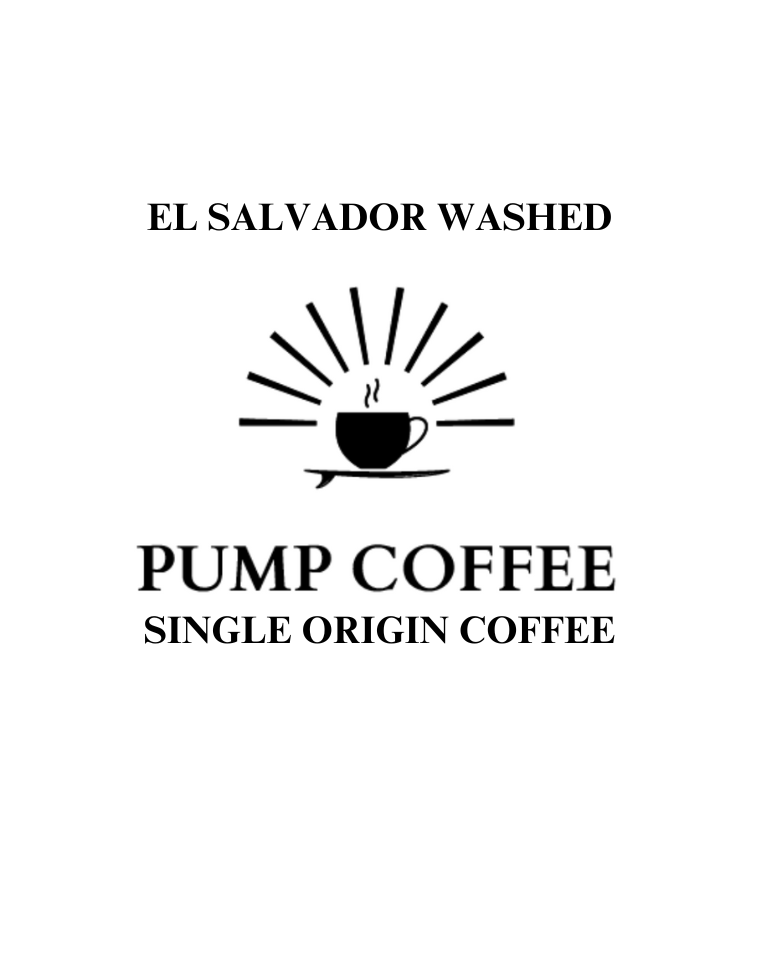 Pump Coffee El Salvador Washed Coffee (per 1 pounds)